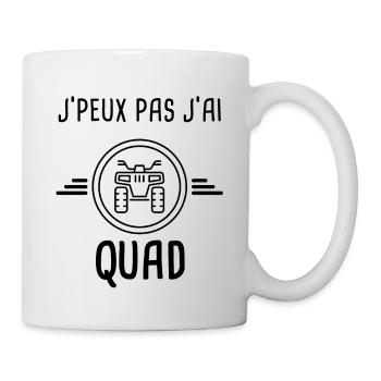 j'peux pas j'ai quad - Mug blanc - blanc - Droite