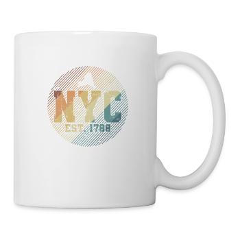 New York NYC Est. 1788 USA Amerika - Tasse - Weiß - Rechts