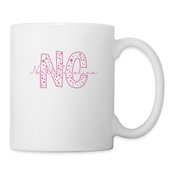 Caroline du Nord NC lettre USA Amérique - Mug blanc - blanc - Droite