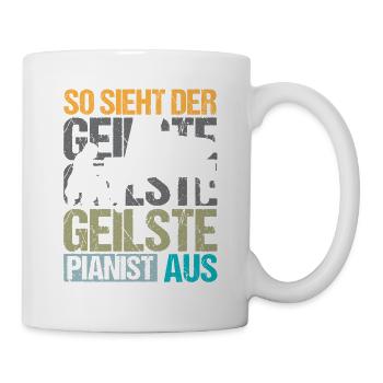 Pianist Klavier Piano - Tasse - Weiß - Rechts