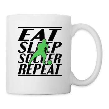 Alimentation Sommeil Football - Mug blanc - blanc - Droite