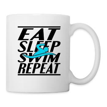 Manger Dormir Natation - Mug blanc - blanc - Droite