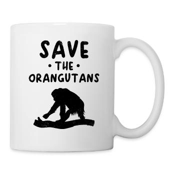 Save The Orangutans - Orang-outan singe orang-outan - Mug blanc - blanc - Droite