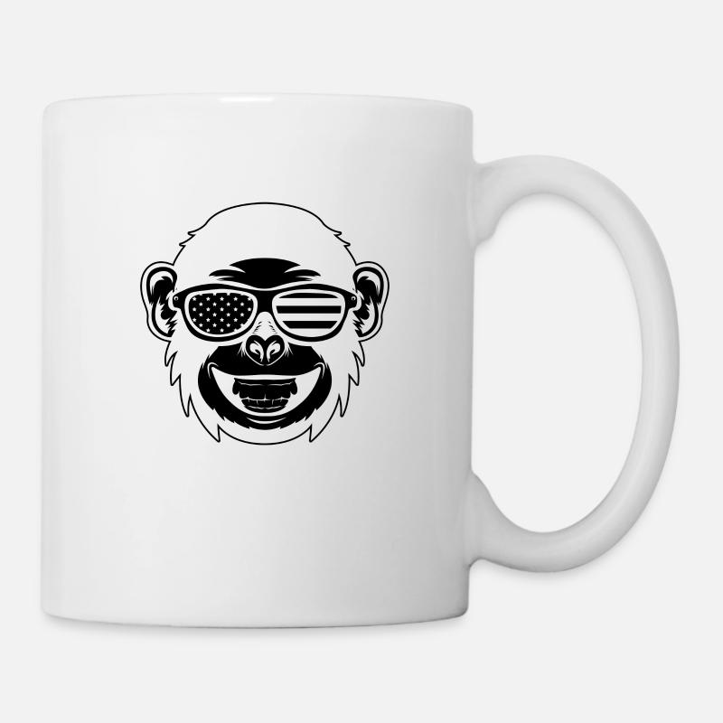 Monkey Head Monkey - Tasse - Weiß