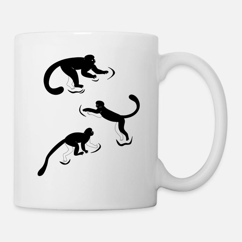 Chimpanzee Orangutan Monkeys - Climbing Monkeys - Tasse - Weiß