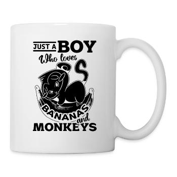 Orangutan Monkey - Just A Boy Who Loves Bananas an - Mug - white - Right