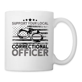 Justizvollzugsbeamter Handschellen Gefängniswärter - Tasse - Weiß - Rechts