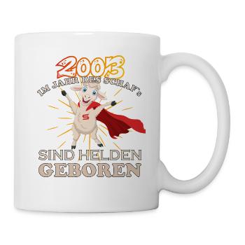 2003 sind Helden geboren im Jahr des Schafs 20. - Tasse - Weiß - Rechts