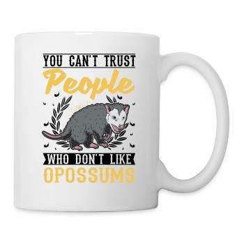 Opossum Geschenk Possum Beutelratte - Tasse - Weiß - Rechts