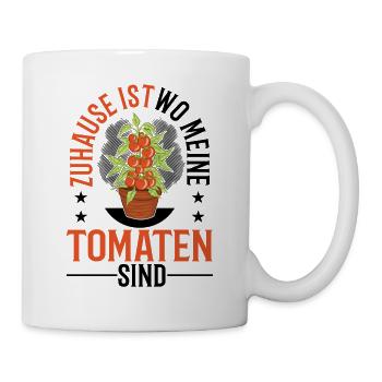 Zuhause ist wo meine Tomaten sind Tomatenzüchter - Tasse - Weiß - Rechts