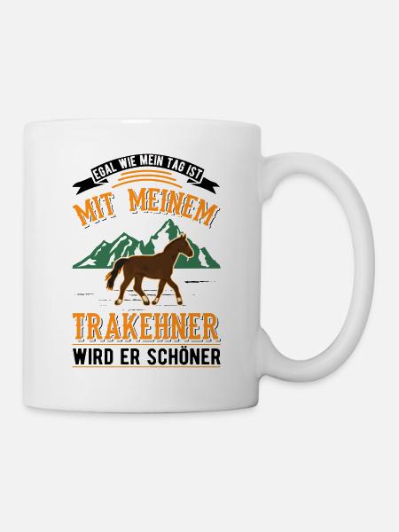 Trakehner Geschenk Trakehner Pferd - Tasse - Weiß
