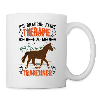 Trakehner Therapie Trakehner Pferd - Tasse - Weiß - Rechts