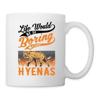 Hyäne Geschenk Erdwolf Hyena - Tasse - Weiß - Rechts
