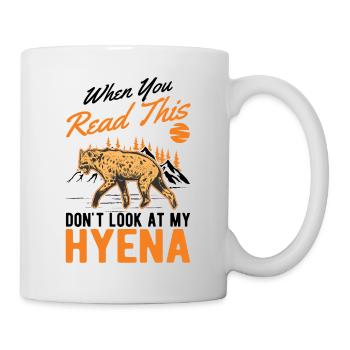 Hyäne Geschenk Erdwolf Hyena - Tasse - Weiß - Rechts