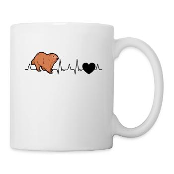 Marmot heartbeat forest marmot - Mug - white - Right