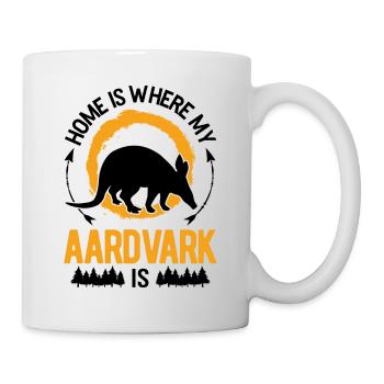 Zuhause ist wo mein Erdferkel ist - Tasse - Weiß - Rechts