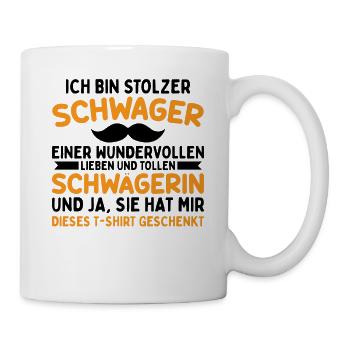 Stolzer Schwager - Tasse - Weiß - Rechts