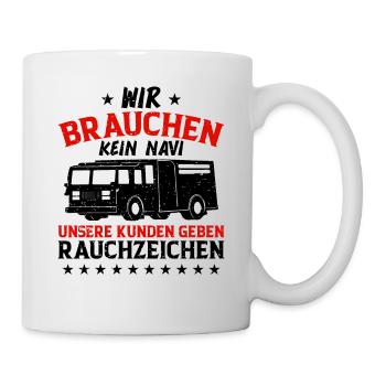 Wir Brauchen Kein Navi - Tasse - Weiß - Rechts