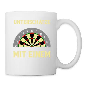Ein Alter Mann Mit Einem Dartpfeil - Tasse - Weiß - Rechts