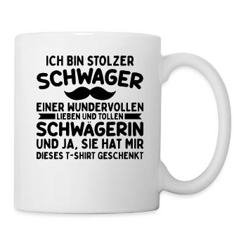 Stolzer Schwager - Tasse - Weiß - Rechts
