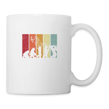 Human Evolution Saxophon-jazz-musiker - Tasse - Weiß - Rechts