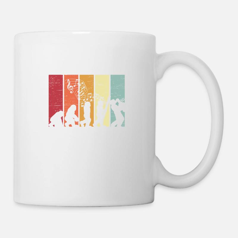 Human Evolution Saxophone Musicien de Jazz - Mug blanc - blanc