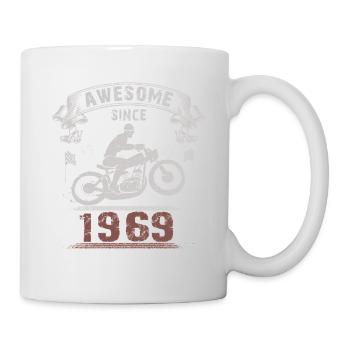 Awesome since 1969, biker 54th birthday - Mug - white - Right