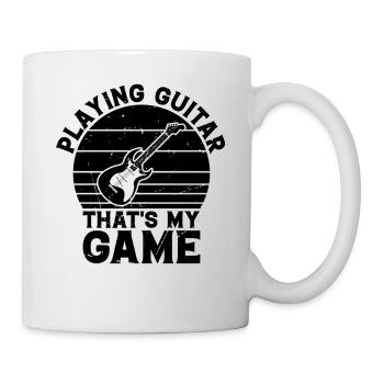 Jouer de la guitare c’est mon jeu I Guitariste basse - Mug blanc - blanc - Droite