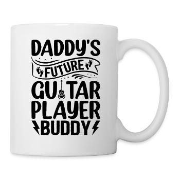 Newborn Guitar Player - Daddy's Future Guitar Play - Tasse - Weiß - Rechts