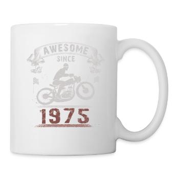 Awesome since 1975, biker 48th birthday - Mug - white - Right