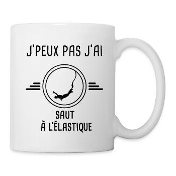 j'peux pas j'ai saut à l'élastique - Mug blanc - blanc - Droite