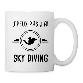 j'peux pas j'ai sky diving - Mug blanc - blanc - Droite
