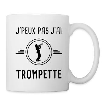 j'peux pas j'ai trompette - Mug blanc - blanc - Droite