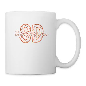Dakota du Sud lettre SD USA Amérique - Mug blanc - blanc - Droite