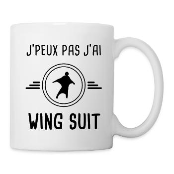 j'peux pas j'ai wing suit - Mug blanc - blanc - Droite