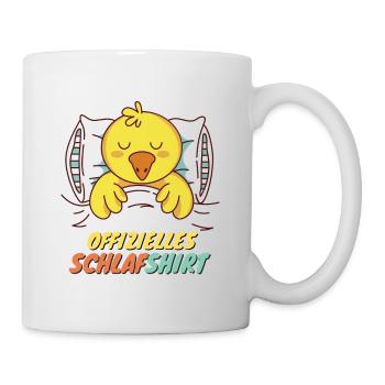 Offizielles Schlafshirt - Lustiges Design - Tasse - Weiß - Rechts