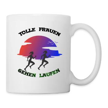 Tolle Frauen gehen laufen - Tasse - Weiß - Rechts
