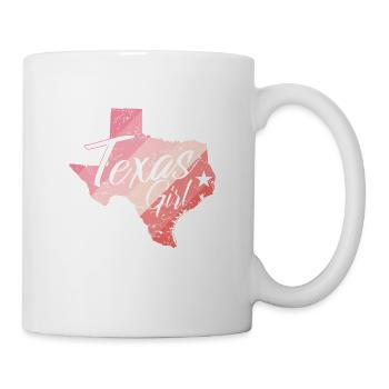 Texas Girl Kartenumriss USA Amerika - Tasse - Weiß - Rechts