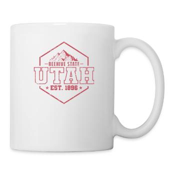 Utah Beehive State fondé en 1896 États-Unis Amérique - Mug blanc - blanc - Droite