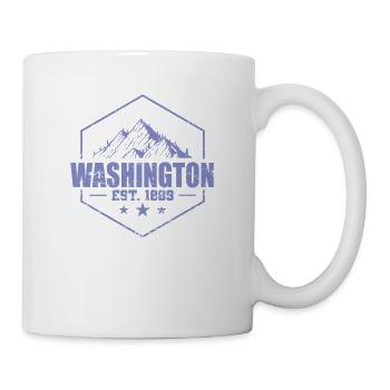 Washington Est. 1889 USA Amerika - Tasse - Weiß - Rechts