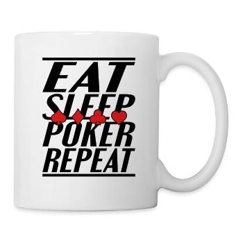 Manger du poker endormi - Mug blanc - blanc - Droite