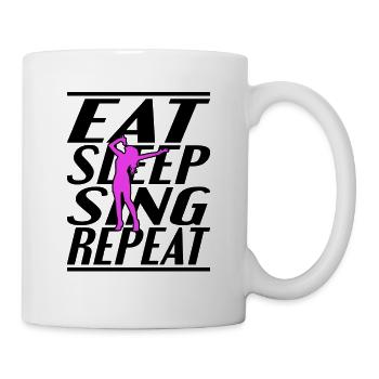 Manger dormir Chanter - Mug blanc - blanc - Droite