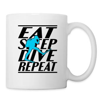 Alimentation Sommeil Plongée - Mug blanc - blanc - Droite