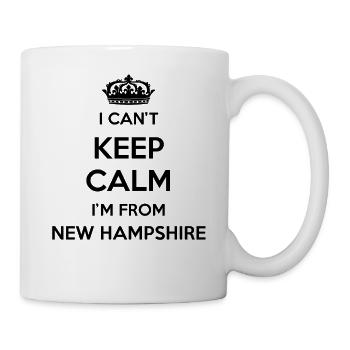 Ich Kann Nicht Ruhig Bleiben - New Hampshire - Tasse - Weiß - Rechts