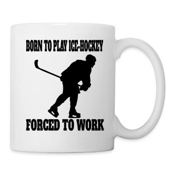 Eishockey Wintersport Geschenk Eishockeyteam - Tasse - Weiß - Rechts