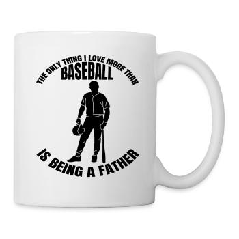 Baseball Vater Baseballspiel Dad Baseballliebhaber - Tasse - Weiß - Rechts