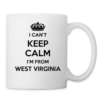 Ich Kann Nicht Ruhig Bleiben - West Virginia - Tasse - Weiß - Rechts