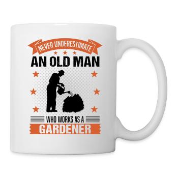 Gärtner Alter Mann Lustiger Spruch Herren Geschenk - Tasse - Weiß - Rechts