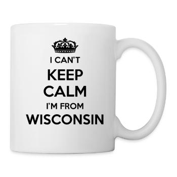Ich Kann Nicht Ruhig Bleiben - Wisconsin - Tasse - Weiß - Rechts
