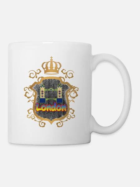 London Tower Bridge Shield Design - Mug - white